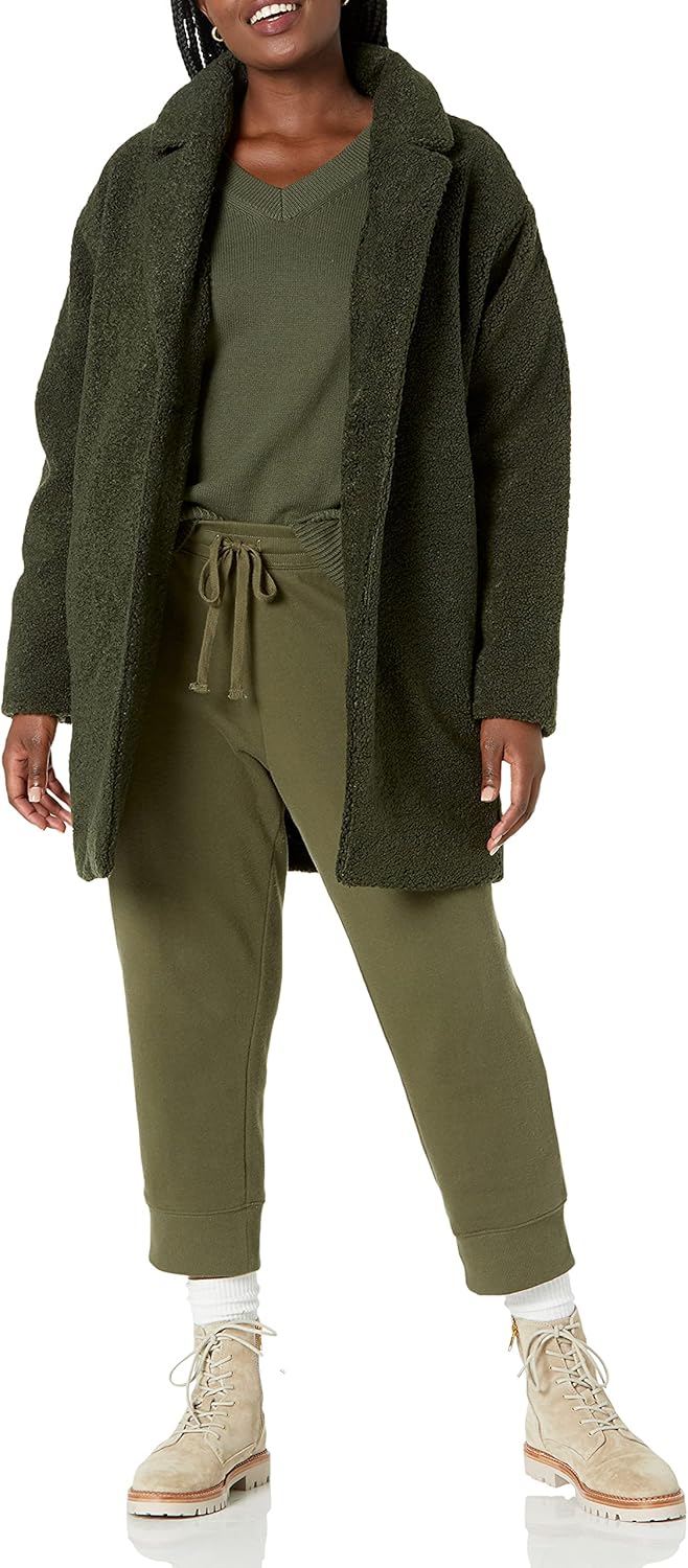 Teddy Bear Fleece Oversized-Fit Lapel Jacket for Women
