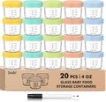 20 Pack Glass Baby Food Containers - 100% Leak-Proof & BPA-Free