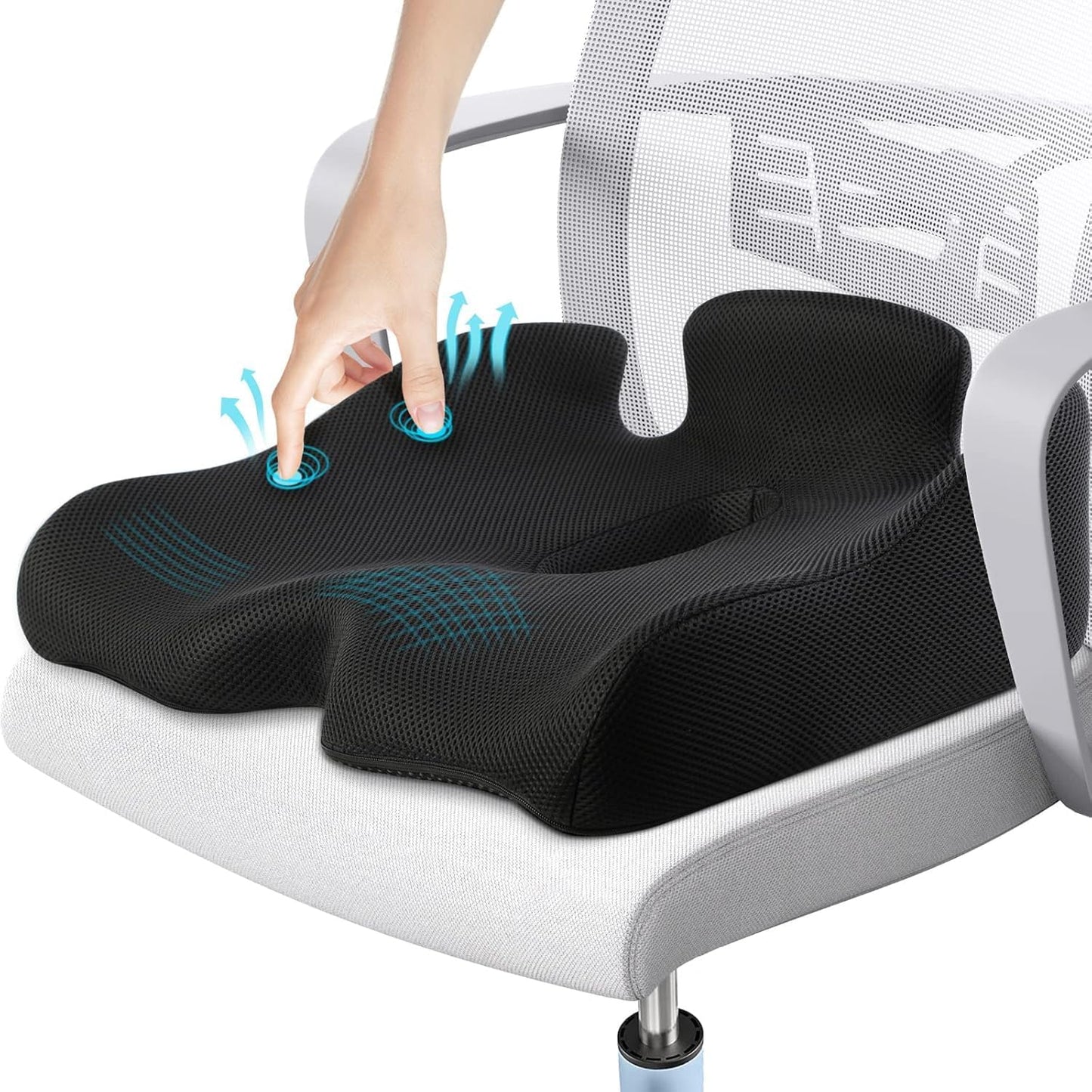 Benazcap X Large Memory Seat Cushion for Ultimate Comfort