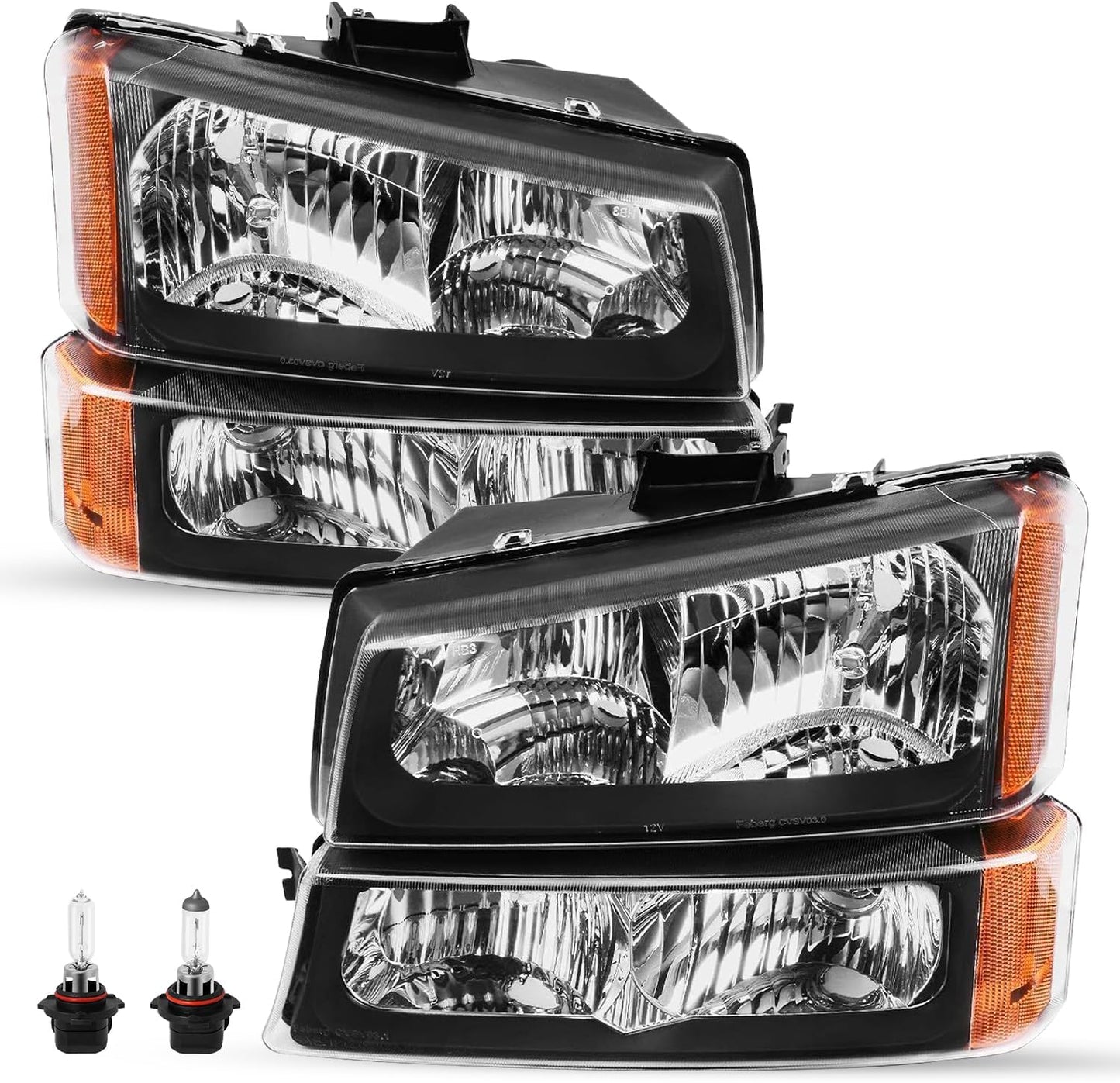 SOCKIR Halogen Headlight Assembly for 2003-2007 Chevy Models