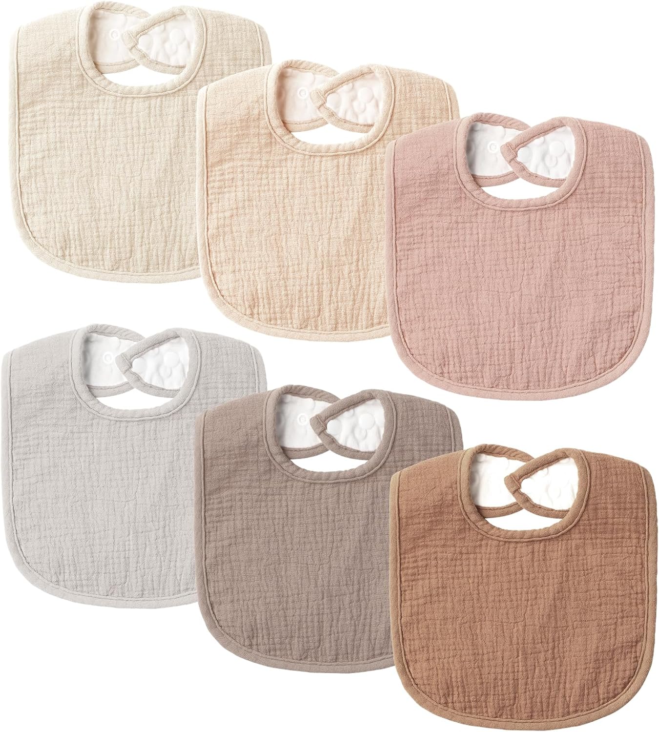 Soft Cotton Baby Bibs for Drooling & Teething by POIKSHARK
