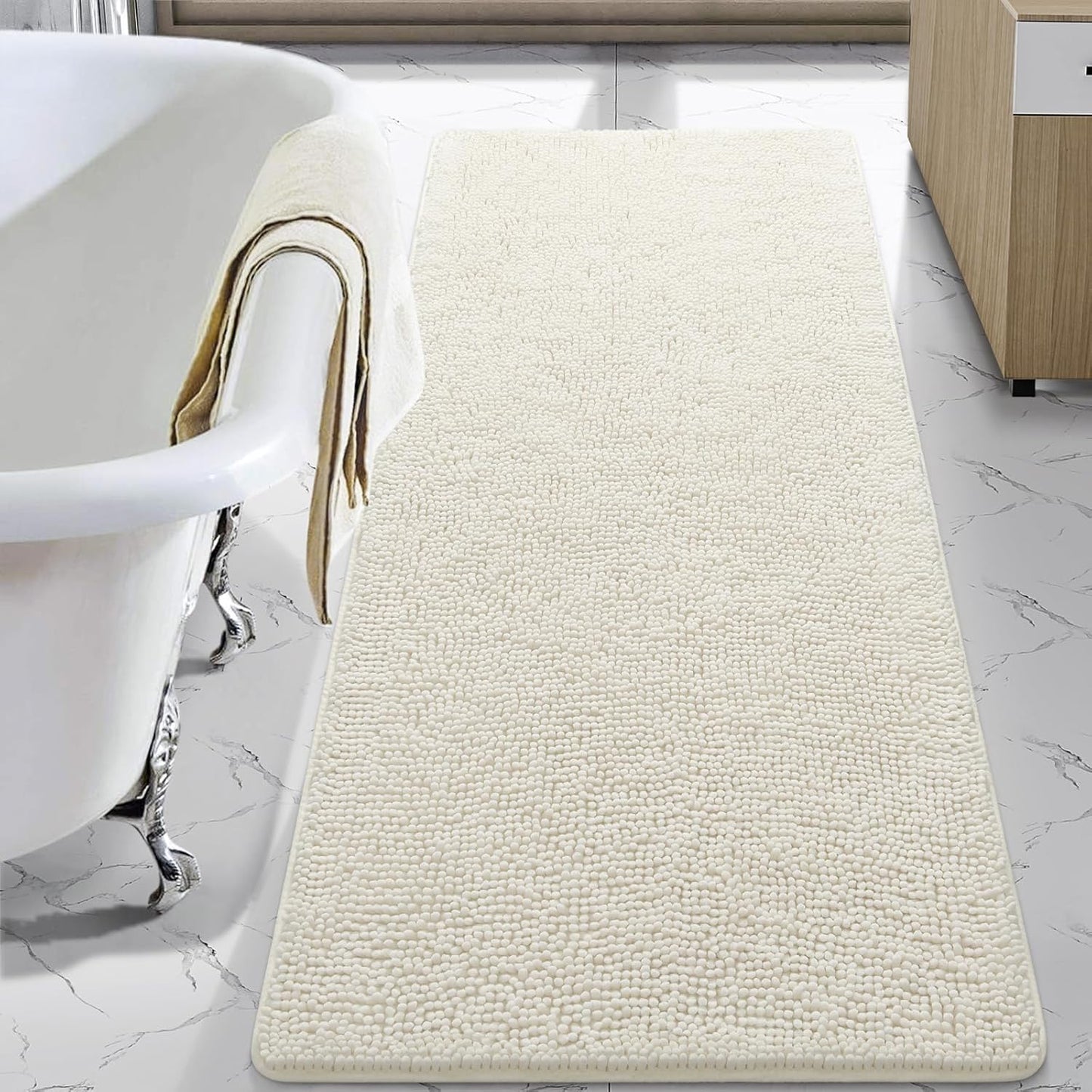 LOCHAS Luxury Bathroom Rug Shaggy Bath Mat for Soft Comfort