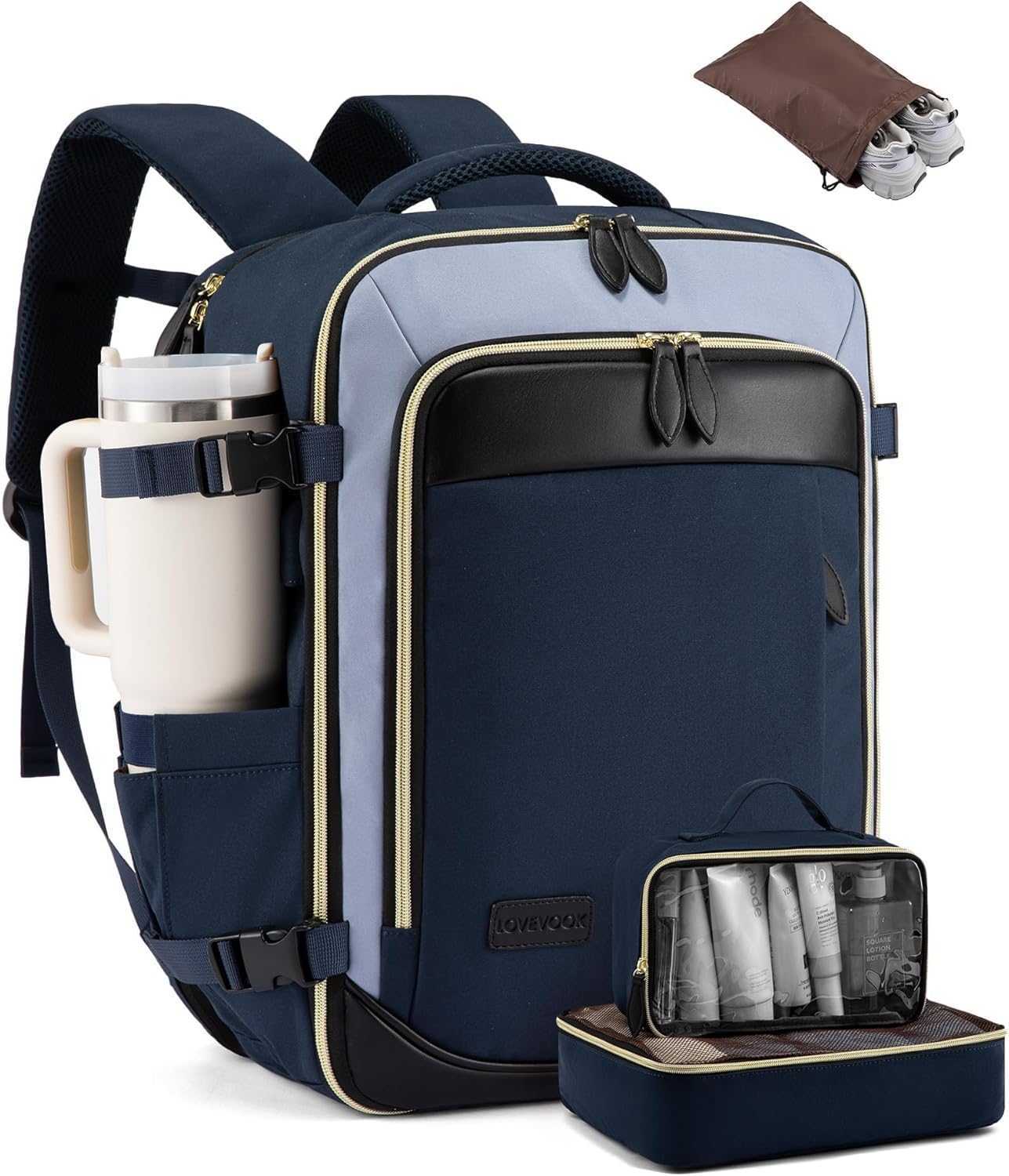 LOVEVOOK 40L Travel Backpack for Organized and Effortless Travel