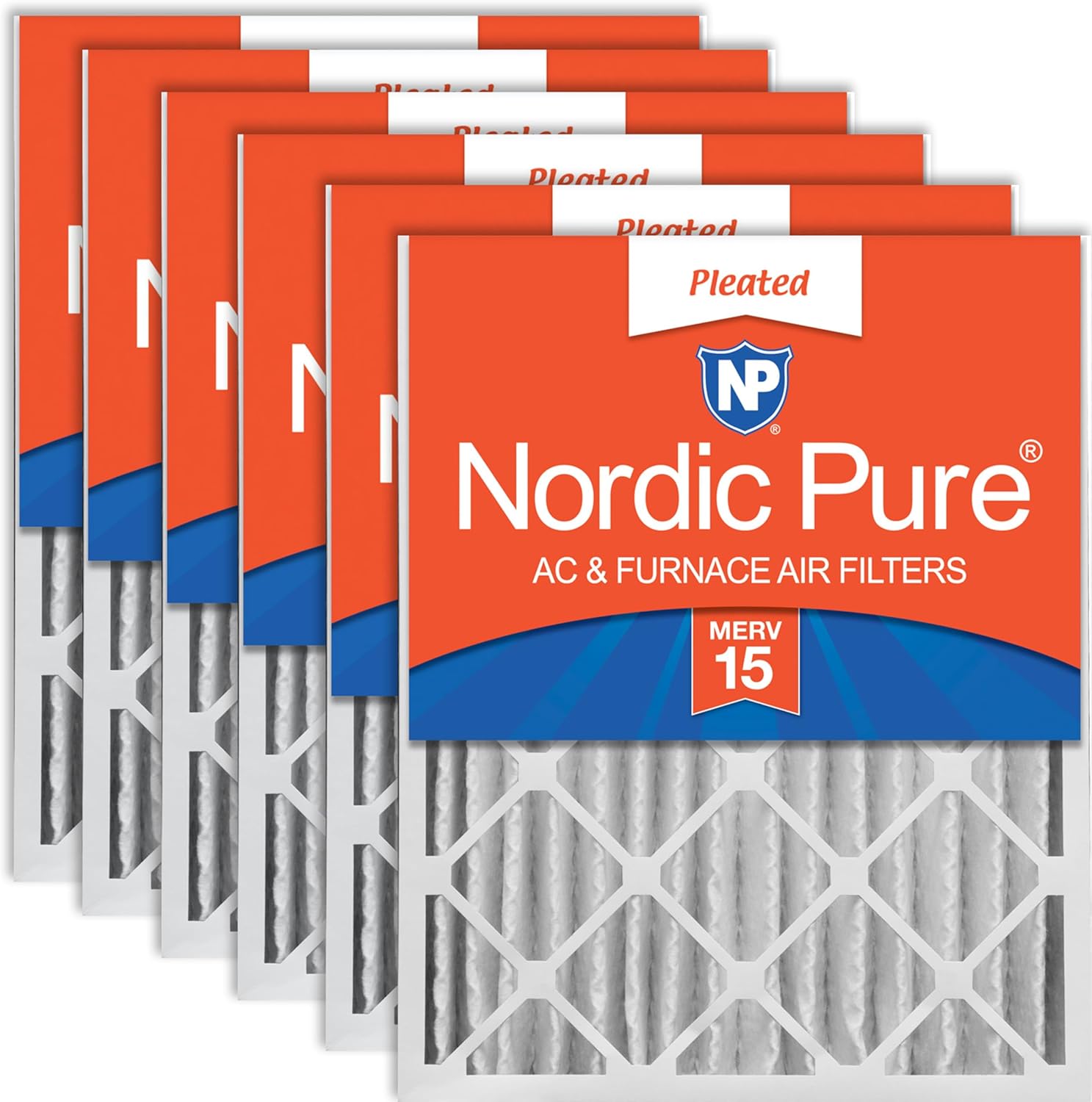 Nordic Pure 16x20x4 Pleated MERV 15 Air Filters for Clean Air