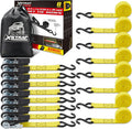 XSTRAP STANDARD Ratchet Tie Down Straps 8PK - Durable 10 ft Cargo