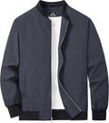 Men's Lightweight Bomber Jacket Polyester Windbreaker - Casual Zip-Up