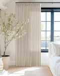 Linen Beige Pleated Curtains 70x90 Panel - Soft Light, Tailored Pleats