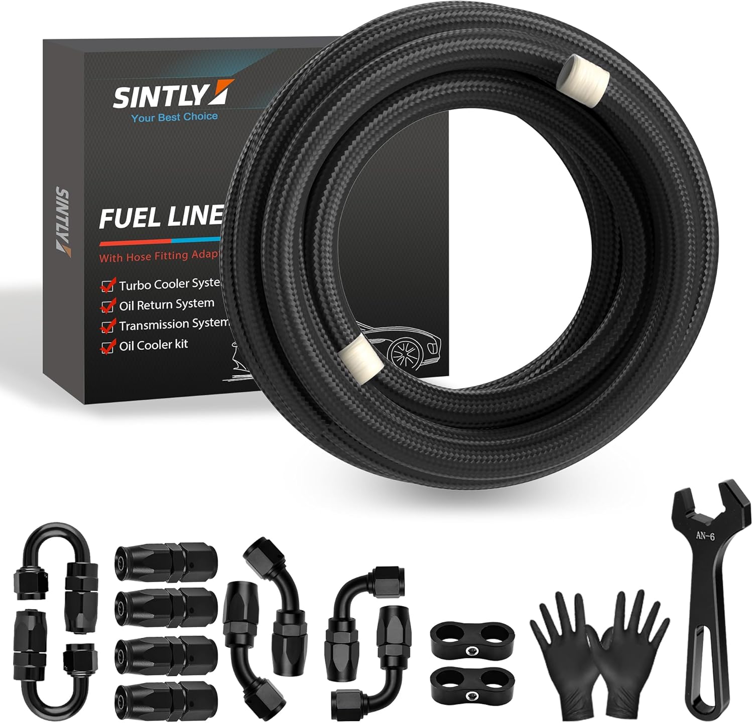 6AN 20FT PTFE Fuel Line Hose Kit for High Performance Vehicles