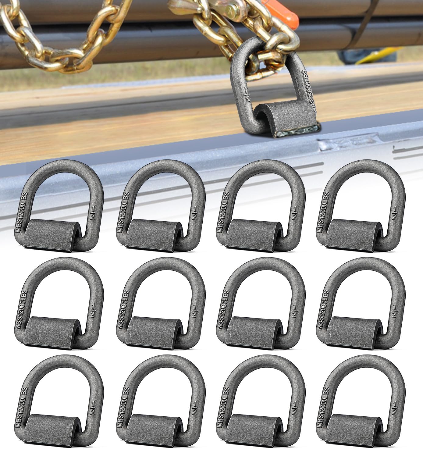 Heavy Duty 12,000 lbs Weld On Forged D Ring for Trailers