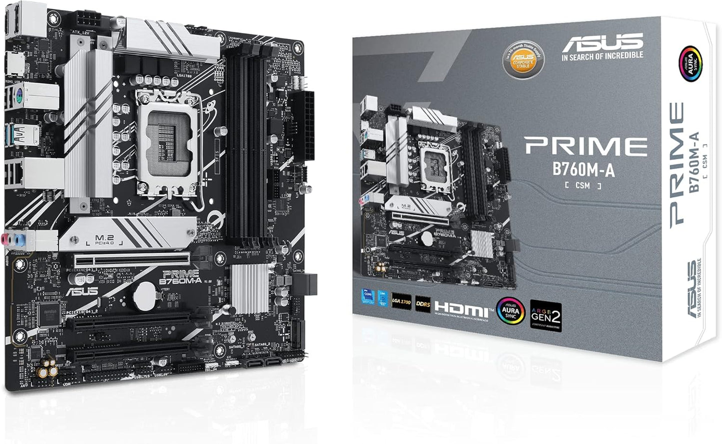ASUS Prime B760M-A-CSM Intel B760 mATX Motherboard for AI