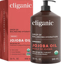 Cliganic Organic Jojoba Oil 32 oz Bulk - Pure Cold Pressed Value