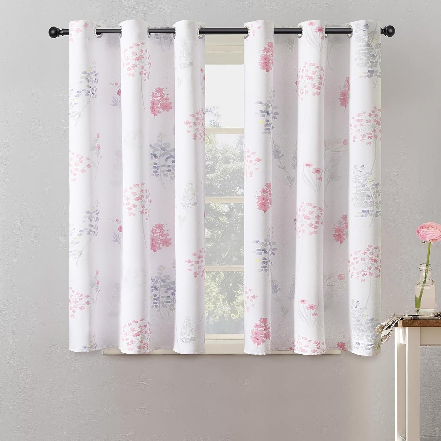 XTMYI Pink Boho 80% Blackout Curtains - Set of 2