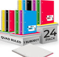 1 Subject Graph Paper Spiral Notebook 24 Pack - Quad Ruled Bulk