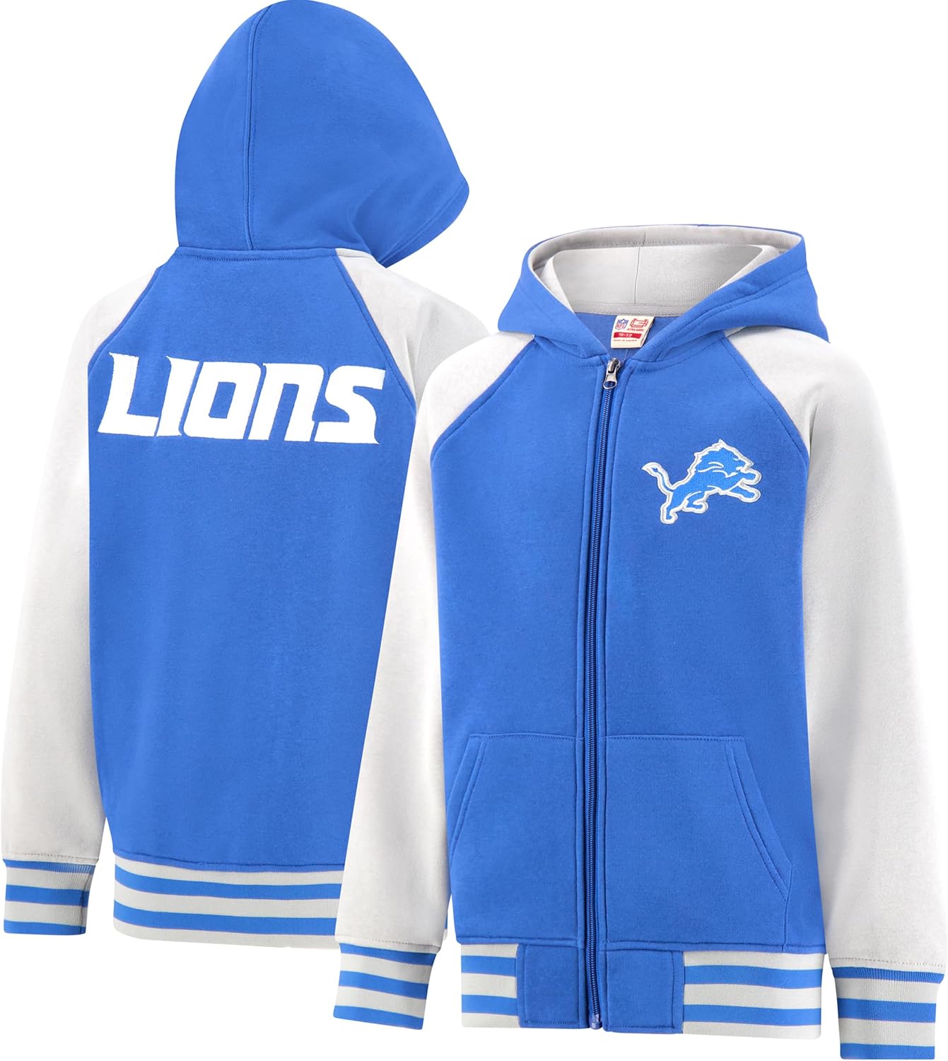 Ultra Game Youth NFL Official Super Soft Full Zip Hoodie Sweatshirt