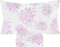 Scientific Sleep Pink Rose Bright Floral Twin Bed Sheet Set - Kids