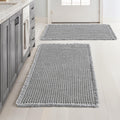 Waffle Bath Rugs Set of 2 - Soft, Absorbent Non Slip Mats 20x32 in