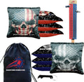 Cornhole Pro Bags Set of 8 Regulation - Dual-Sided Slick n Stick