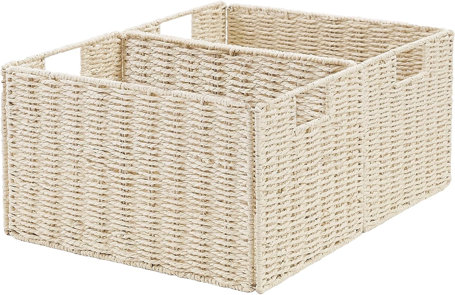 Vagusicc Wicker Storage Basket Set of 2 for Organizing Needs