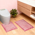 Cute Scalloped Bathroom Rugs Set for Stylish Home Decor