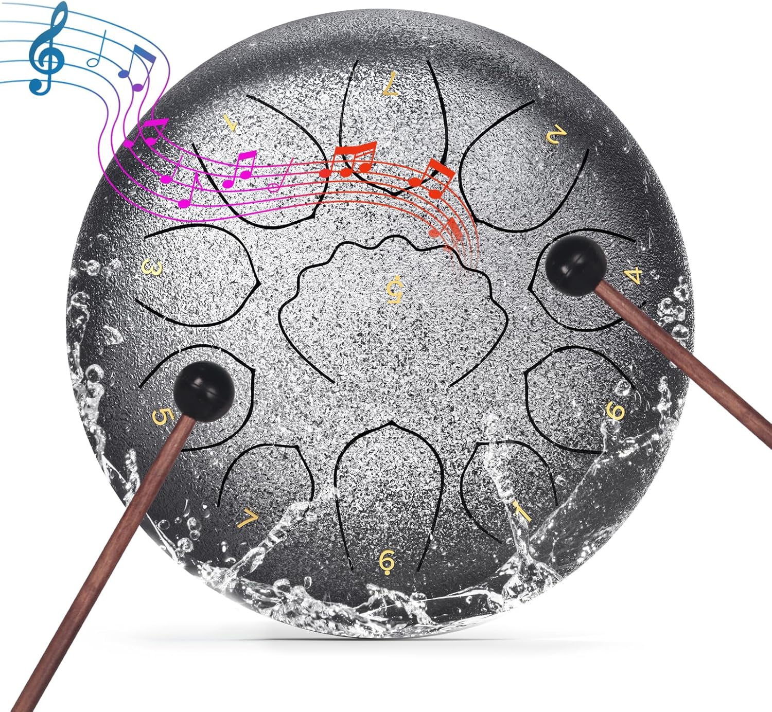 Professional Steel Tongue Drum for Adults & Kids - 8/12 inch