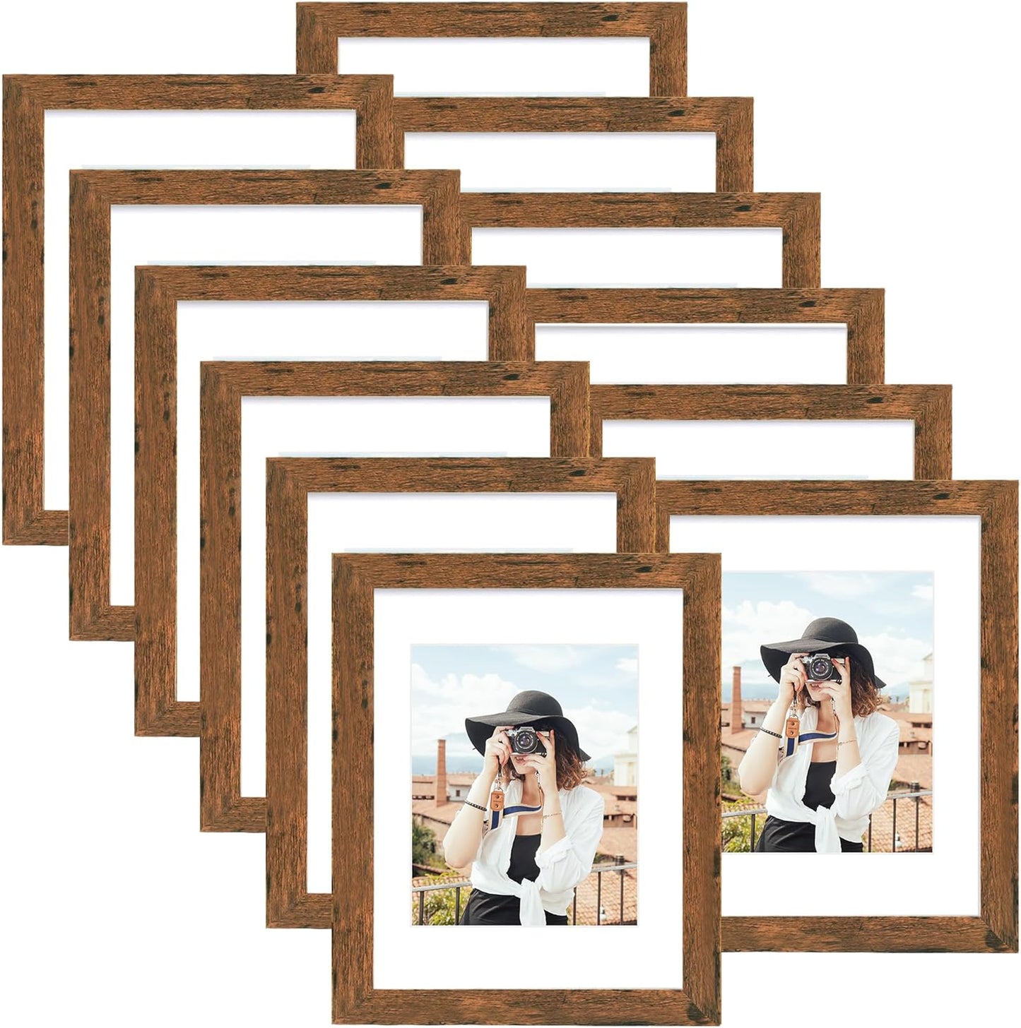 Picrit 9x12 Picture Frame Set of 12 for Wall or Table Display