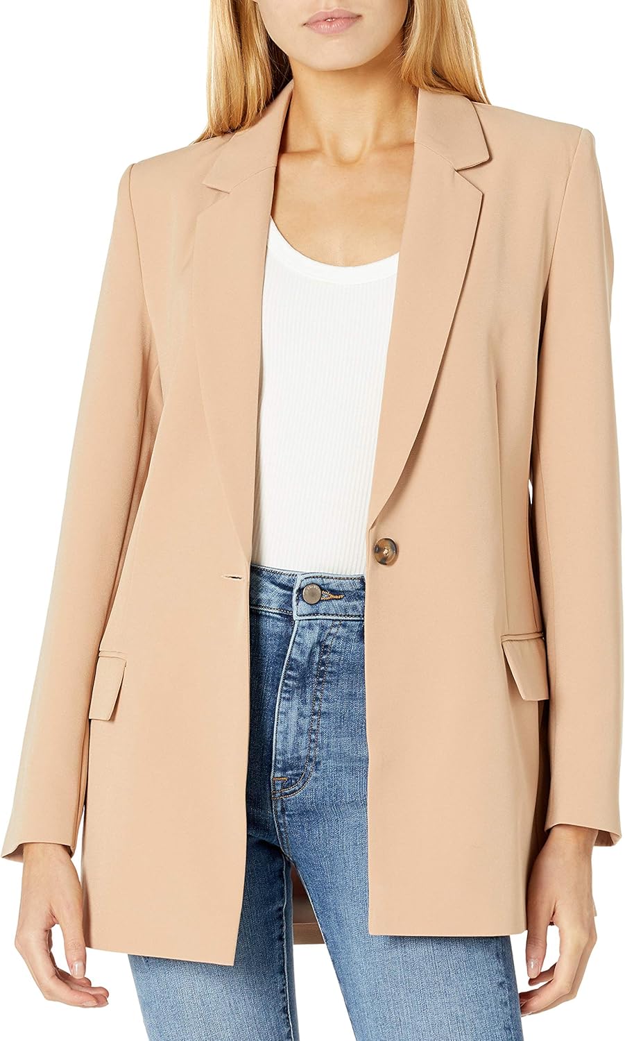 The Drop Women's Blake Long Blazer for Effortless Style