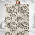 Funny Fish-Themed Throw Blanket - Plush 50in x 60in Comfort