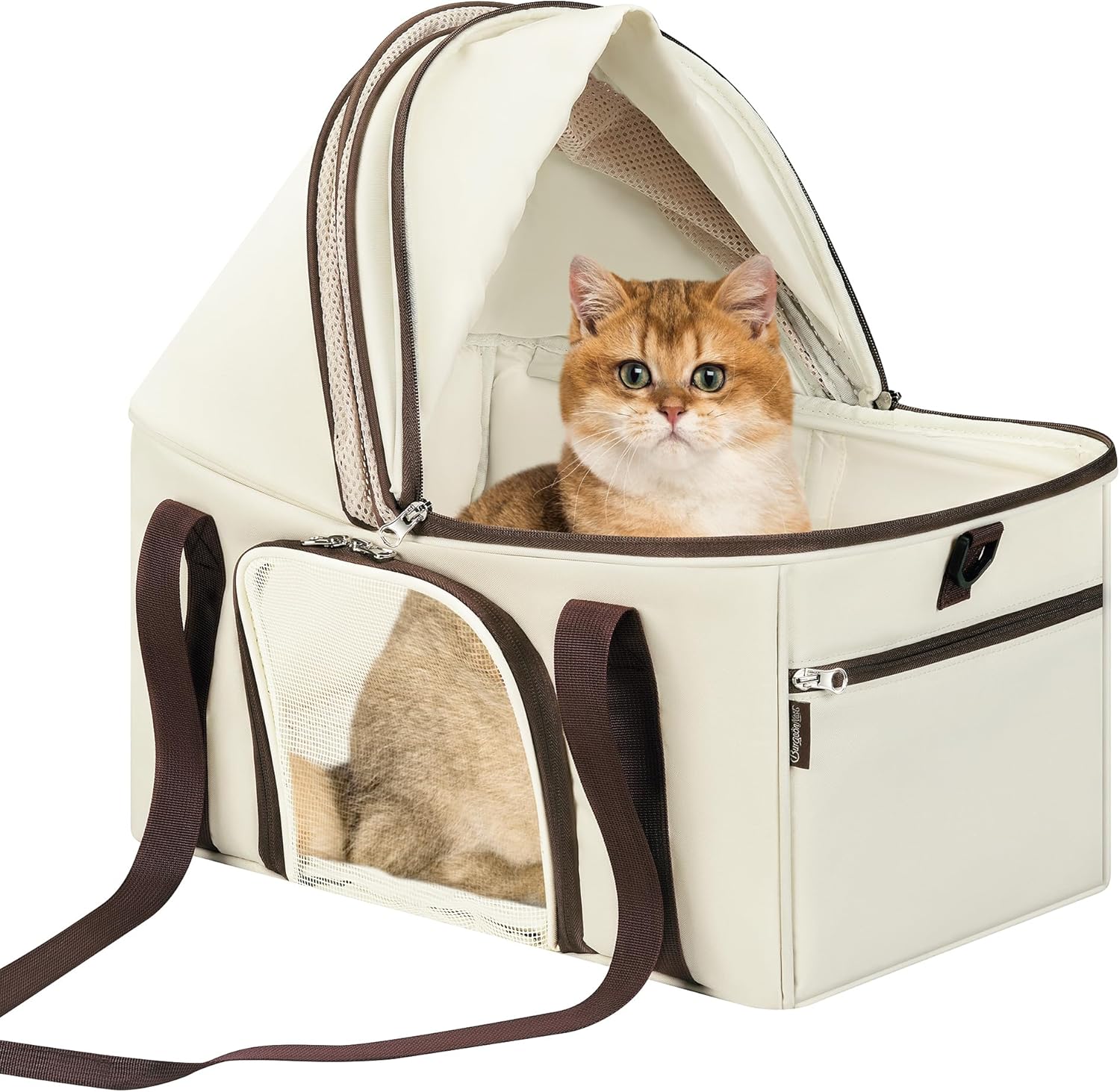 BurgeonNest Top-Expandable Large Cat Carrier for Travel Comfort