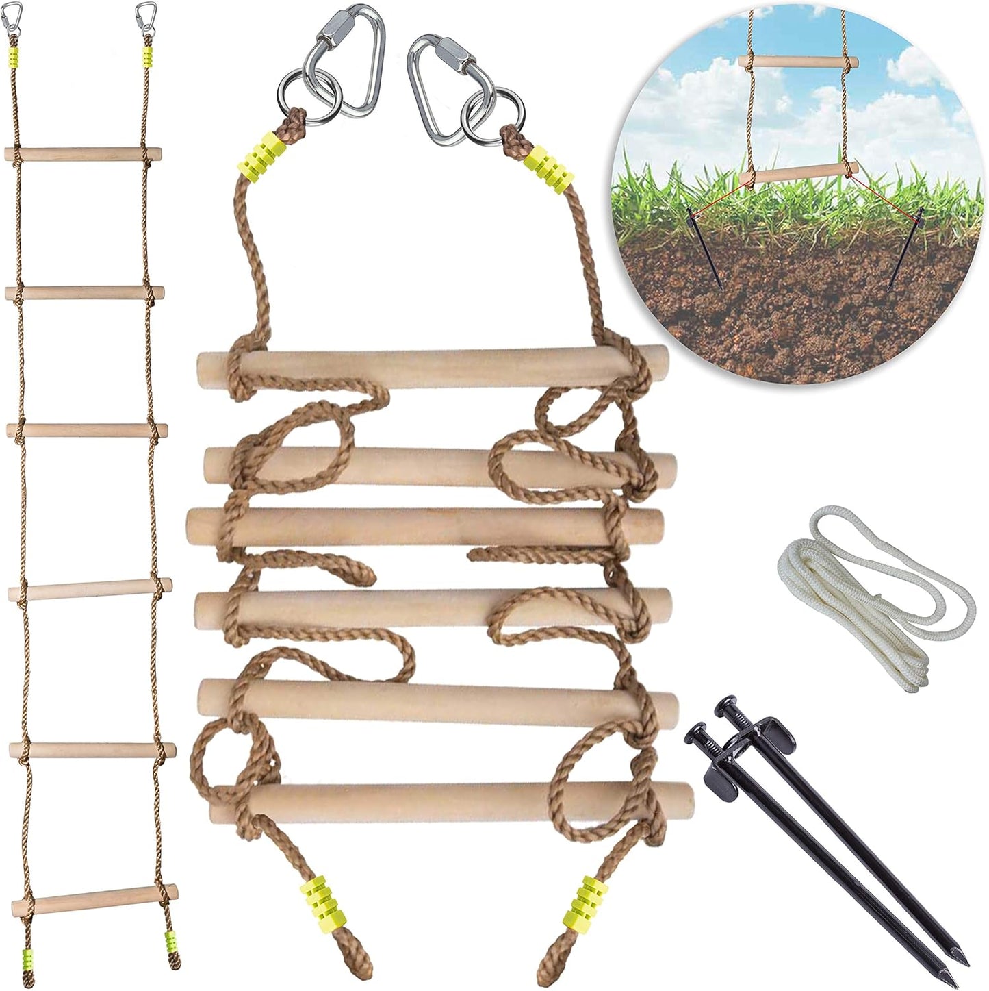 Wooden Rope Ladder for Kids - Safe Climbing Solution for Fun