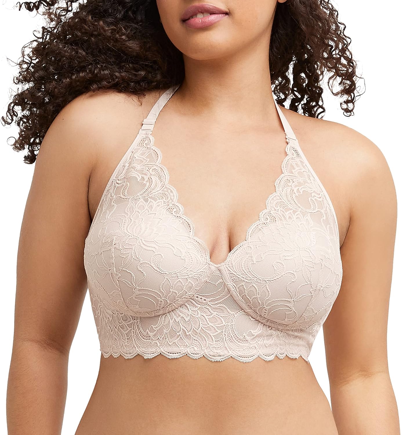 Maidenform Women's Pure Comfort Wireless Lace Longline Bralette
