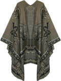 Cozy Winter Color Block Shawl Wrap for Women by Urban CoCo