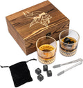 NFL Wood Boxed Drinkware Set - 2 Laser-Etched Rocks Glasses & Cooling