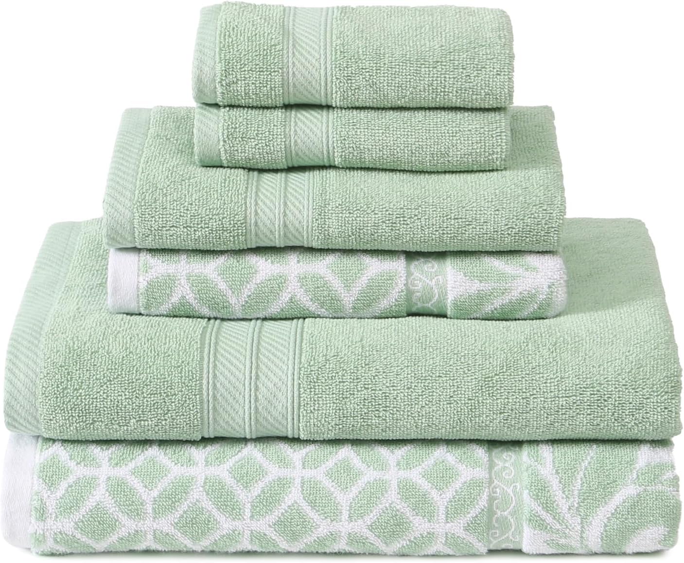 Modern Threads Trefoil Filigree 6-Piece Cotton Towel Set