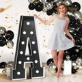 Marquee Letters Black Birthday Decorations 4 ft Tall Light Up Letter