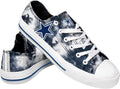 Women's Dallas Cowboys Glitter Canvas Low Top Sneakers - Size 10