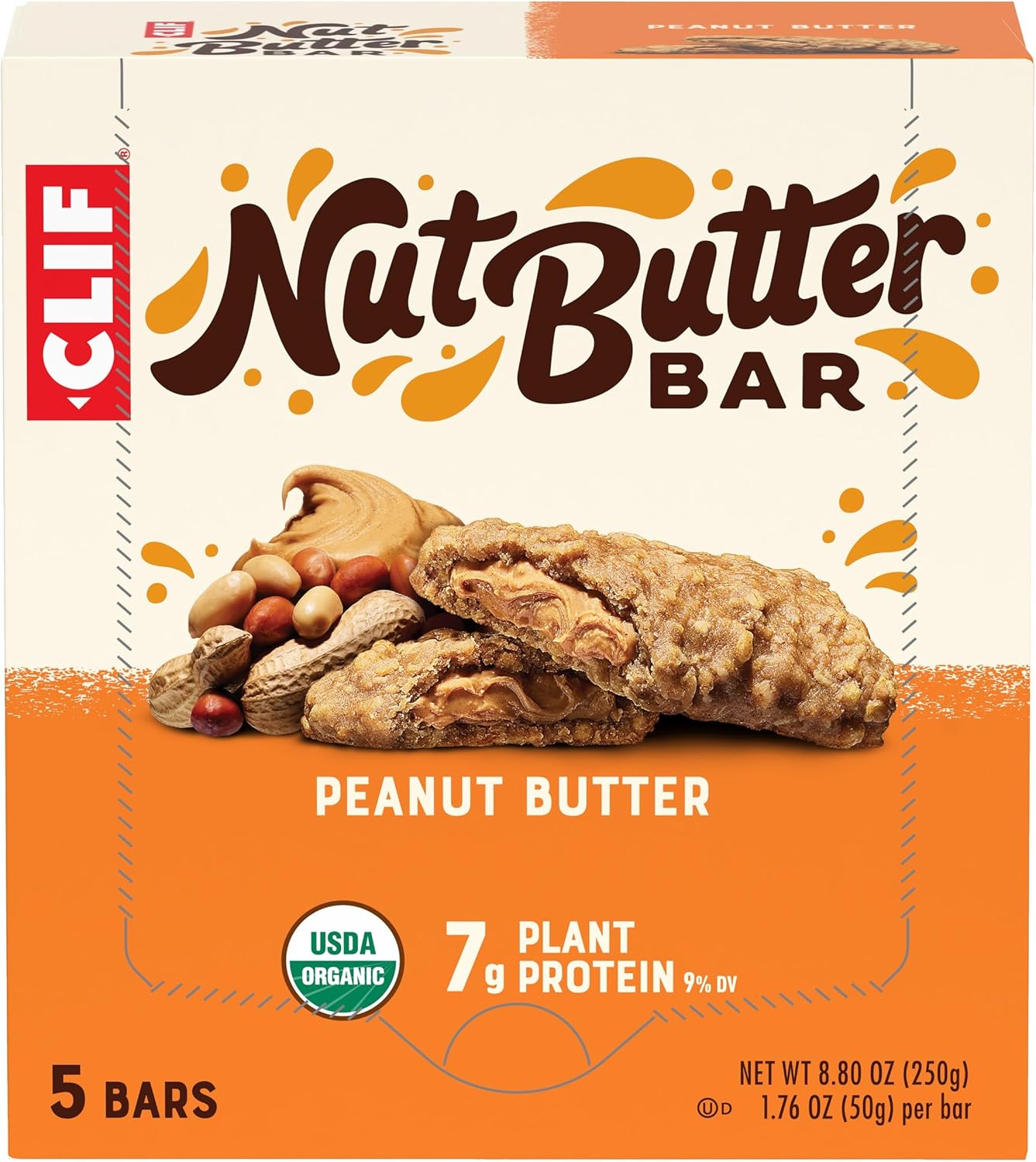 Organic Peanut Butter Energy Bars - Plant-Based - 5 Pack