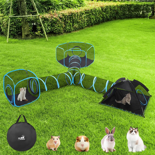 Pawaboo Outdoor Cat Enclosure Set: Portable, Spacious & Secure!