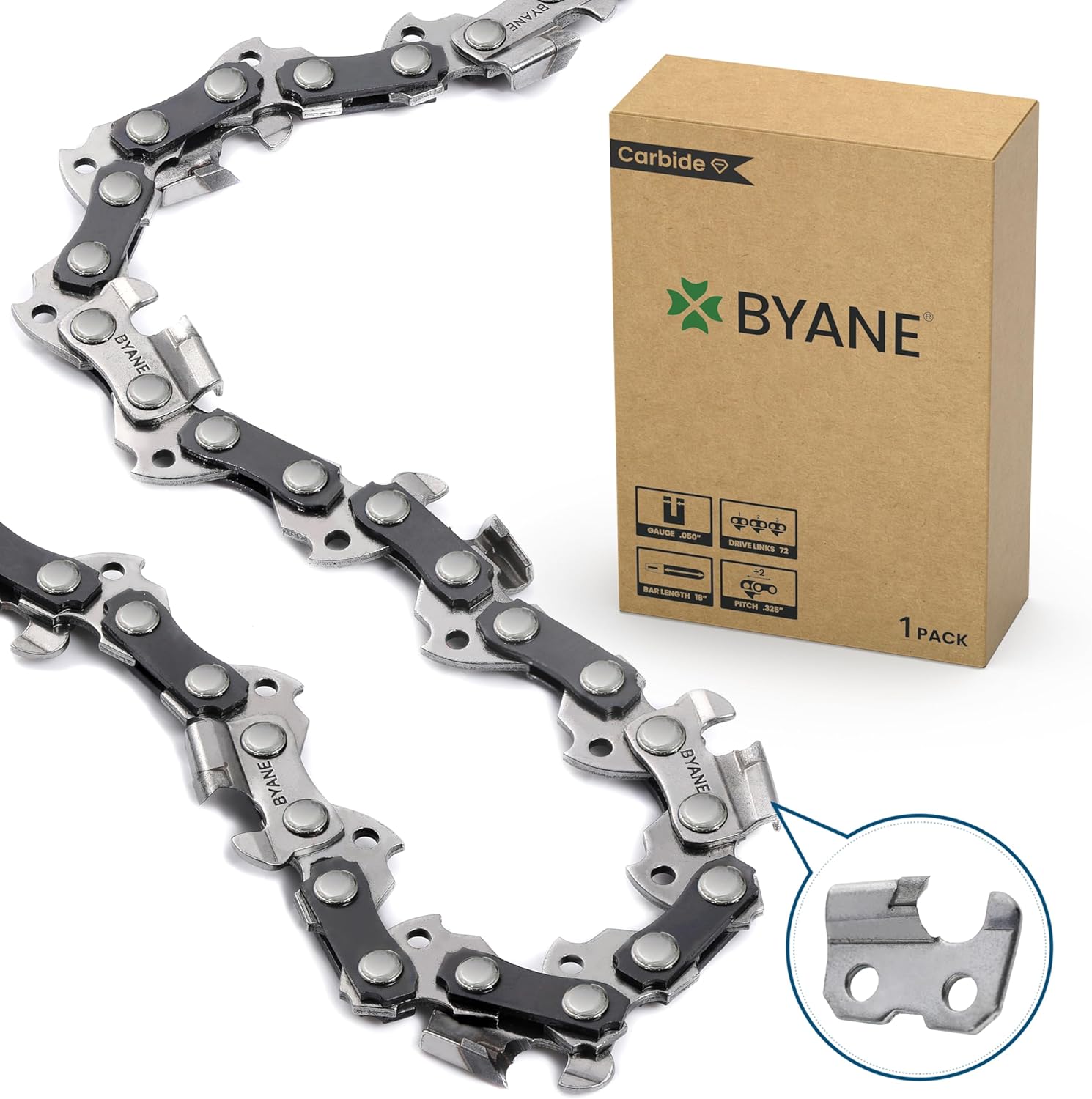 Carbide Chainsaw Chain 18 Inch for Husqvarna and More