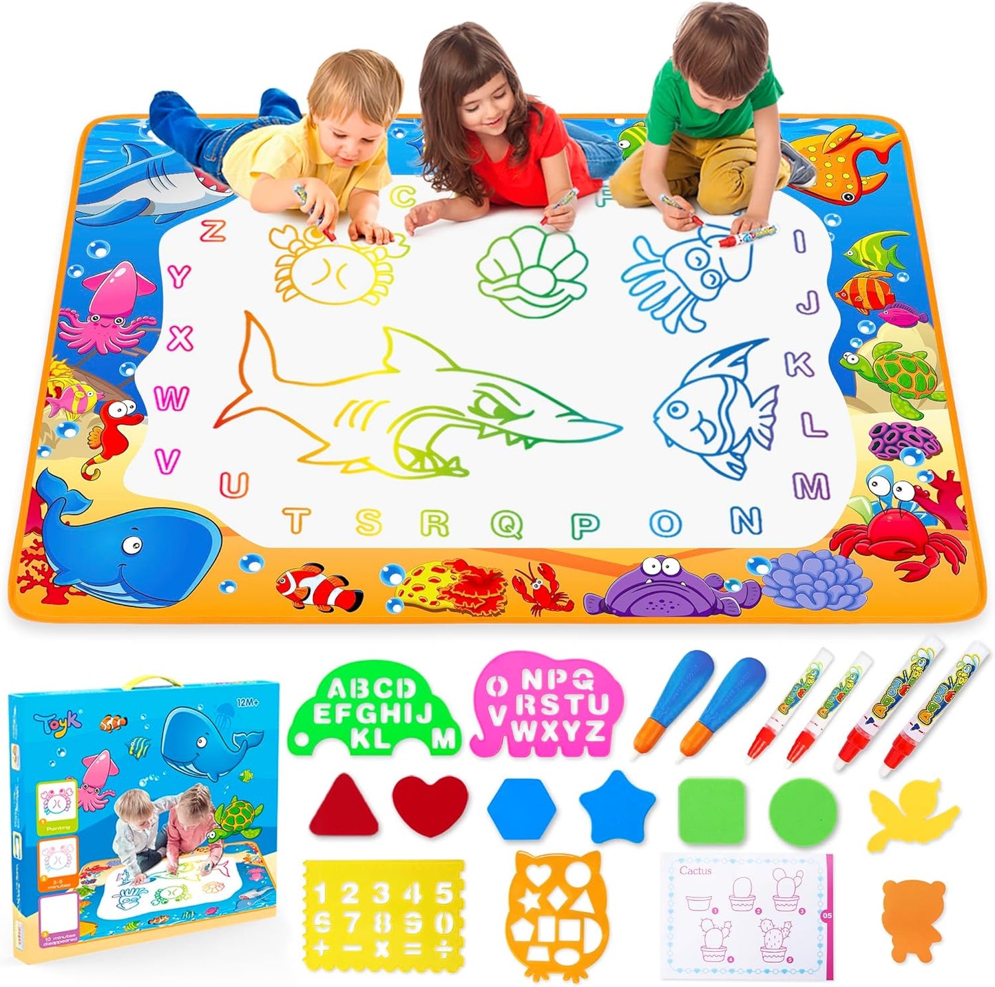 Water Doodle Mat for Kids - Educational Magic Drawing Toy