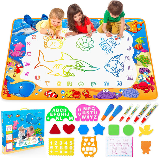 Water Doodle Mat for Kids - Educational Magic Drawing Toy