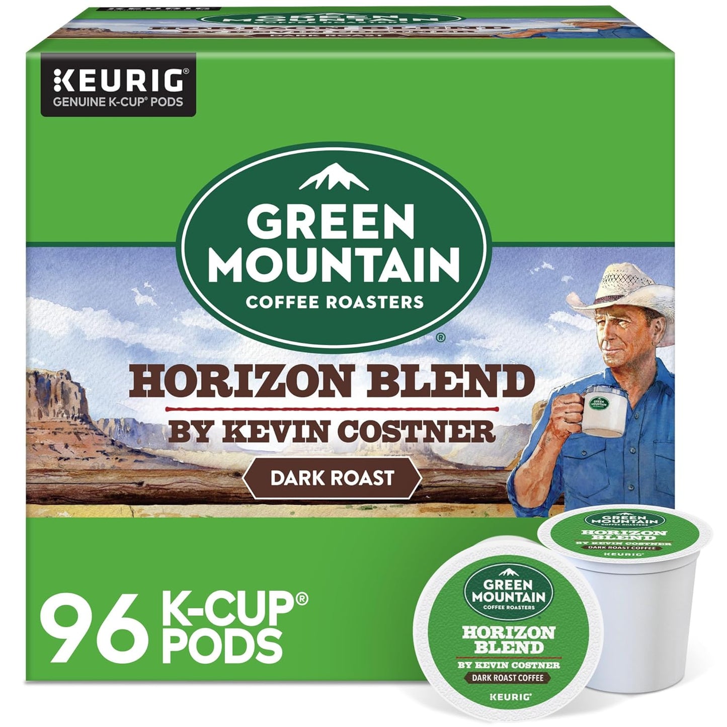 Green Mountain Coffee Horizon Blend by Kevin Costner - 96 Count