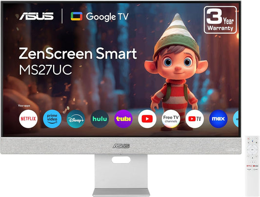 ASUS ZenScreen 27 4K USB-C Smart Monitor with Google TV