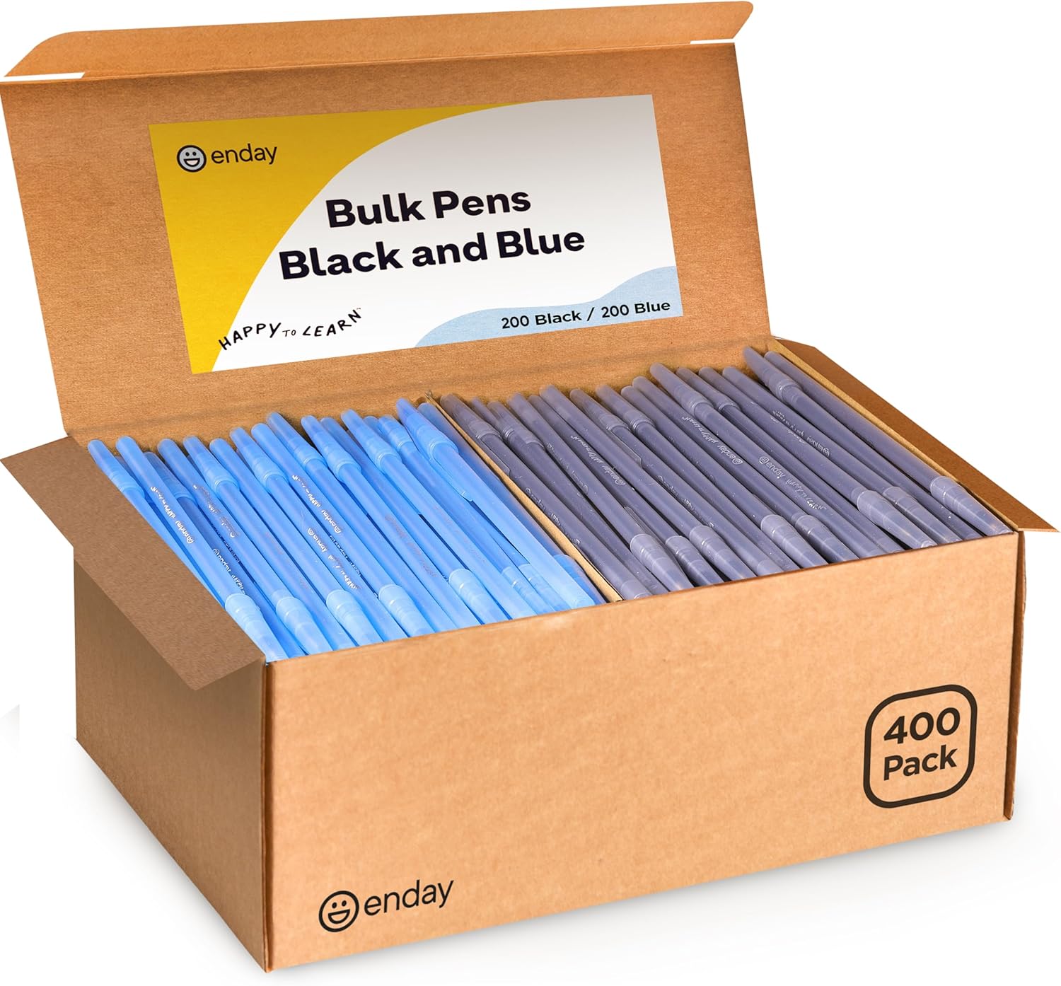 Enday Ballpoint Pens Bulk Pack of 400 for School and Office
