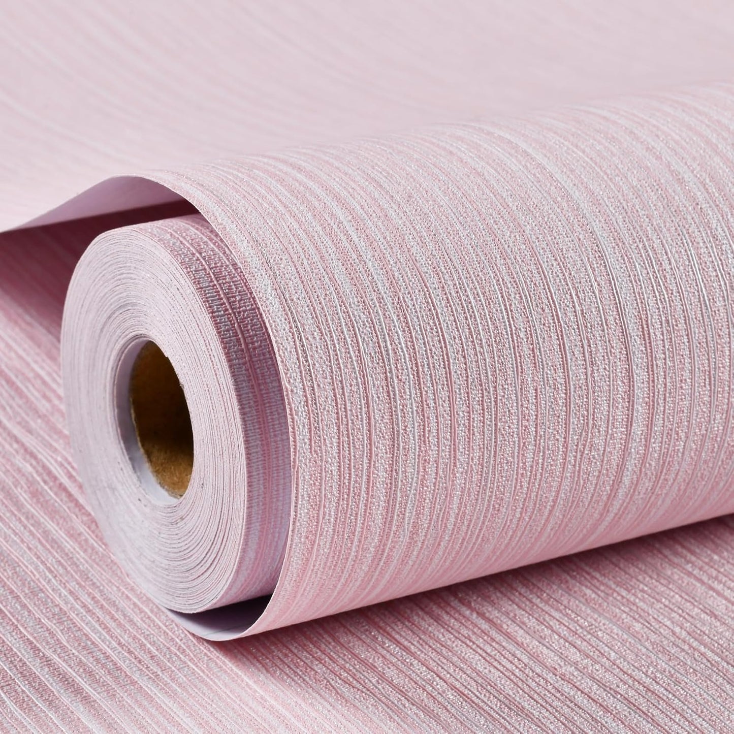 Haimin Grasscloth Wallpaper Textured Pink Peel and Stick Design