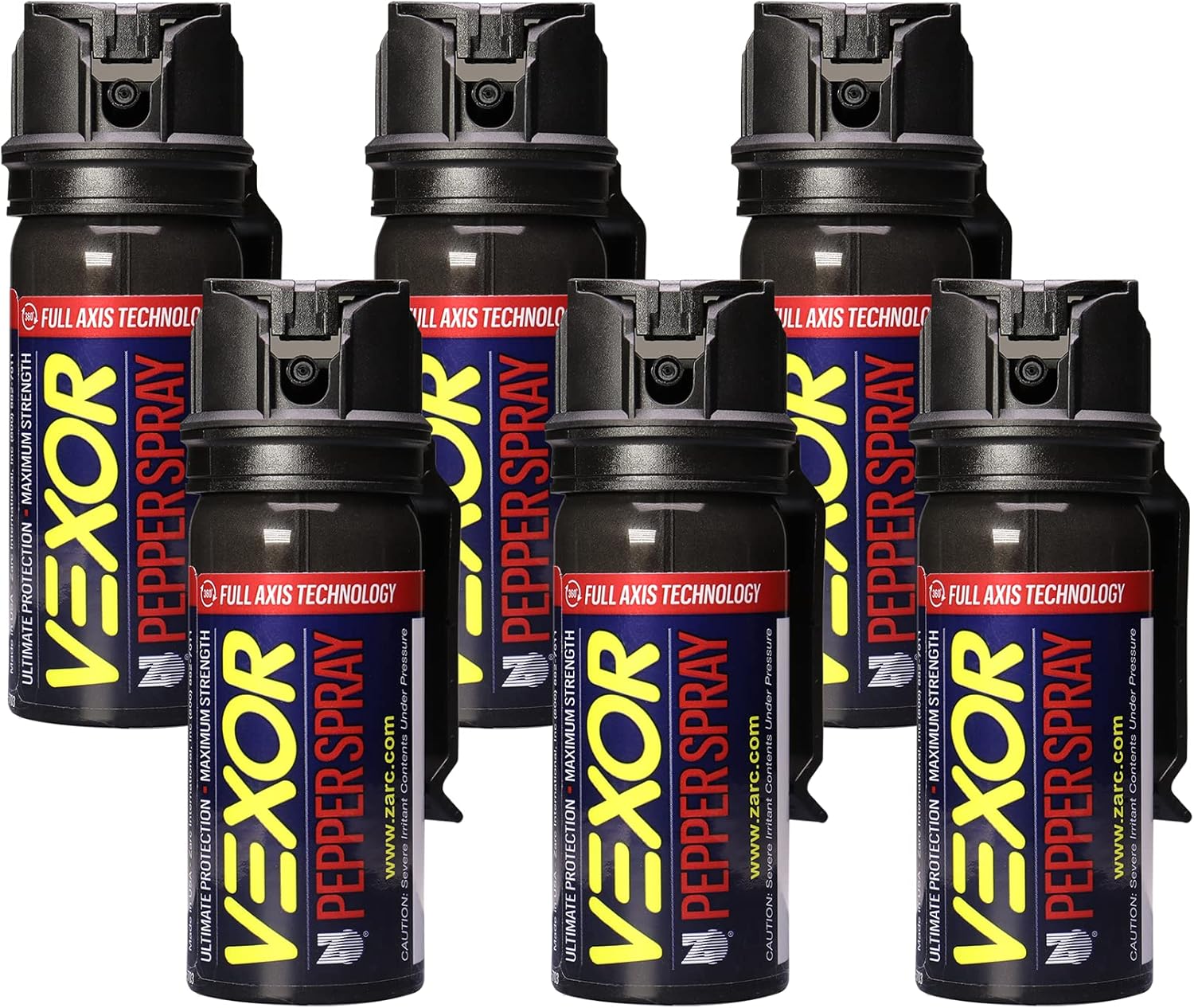 Vexor Pepper Spray Full Axis with Belt Clip for Self Defense