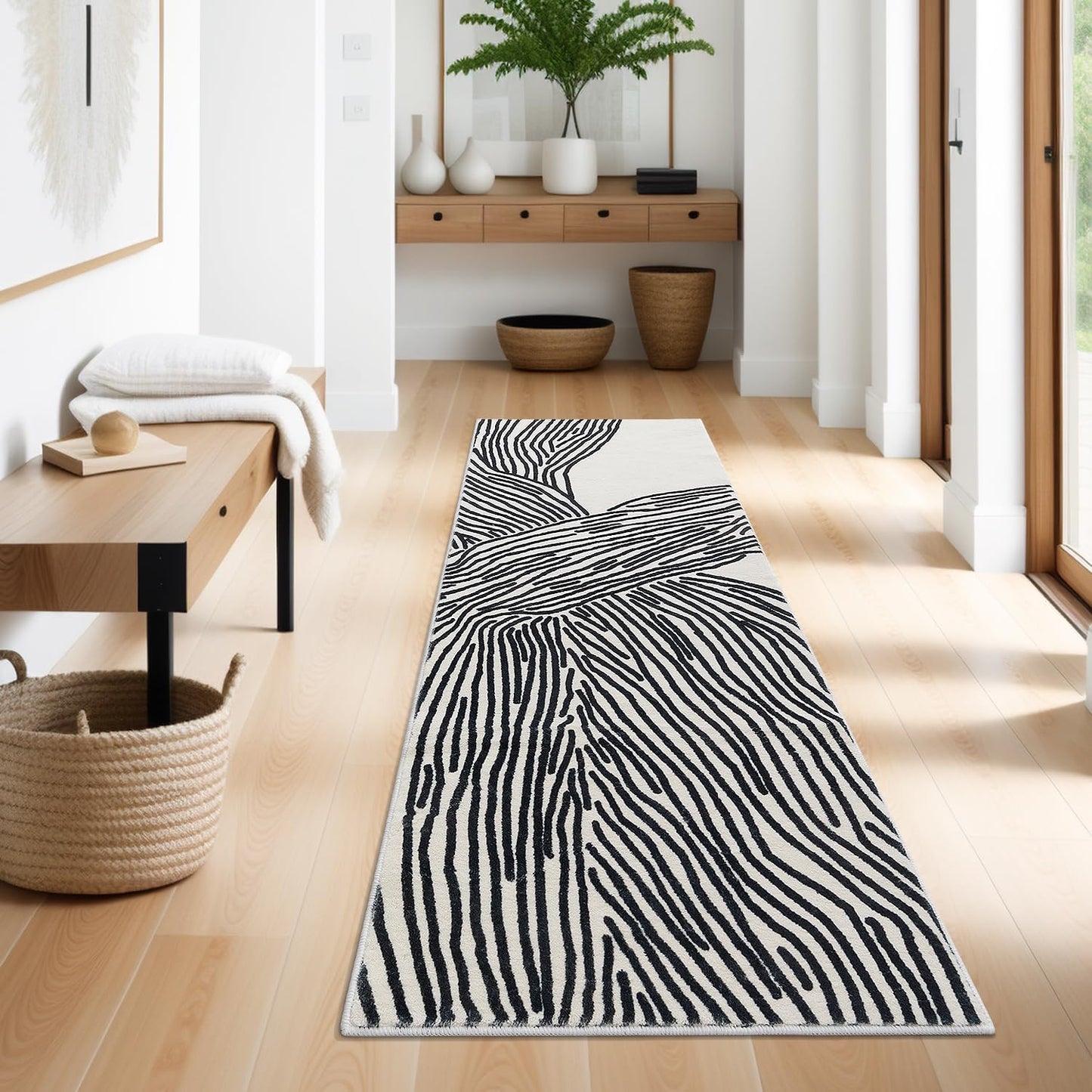 YIHOUSE Modern Hallway Runner Rug - Soft Non-Slip Washable Design