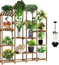 Uneedem Tall Shelf for Multiple Plants 14-Tier Wood Plant Stand