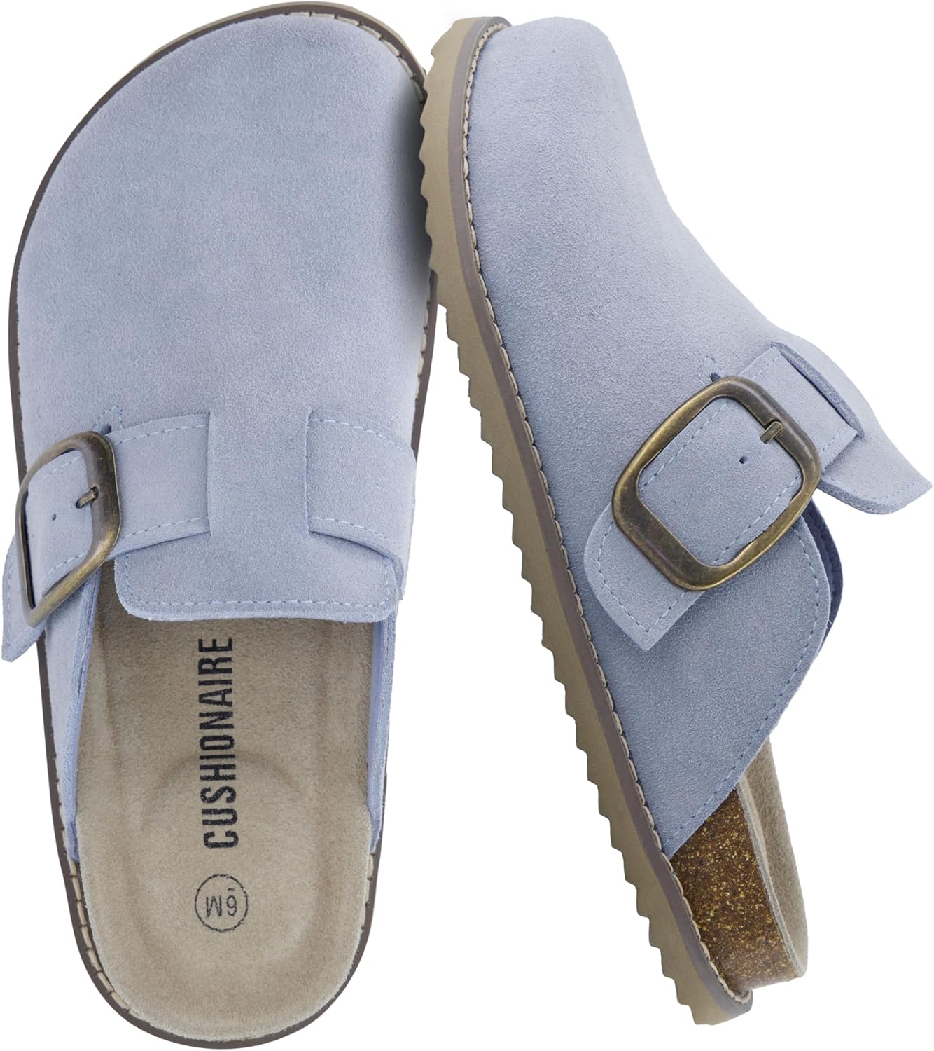 CUSHIONAIRE Women's Blain Genuine Suede Slip-On Clogs Review