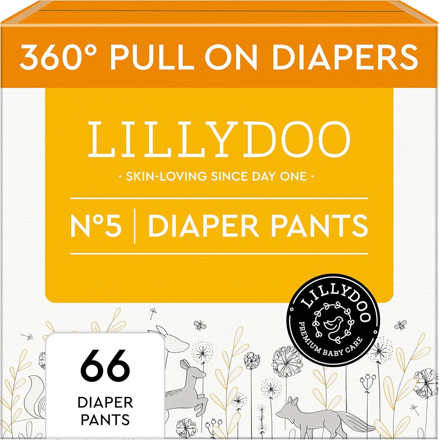 LILLYDOO Diaper Pants for Toddlers - Size 5, Soft & Absorbent