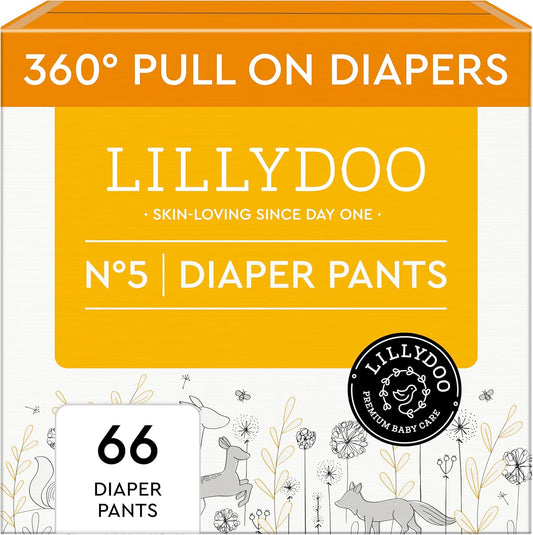 LILLYDOO Diaper Pants for Toddlers - Size 5, Soft & Absorbent